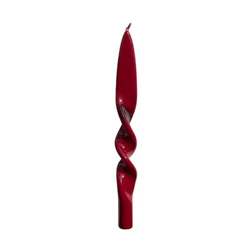 Set of Two Twist Candles in Burgundy - The Voyage Dubai