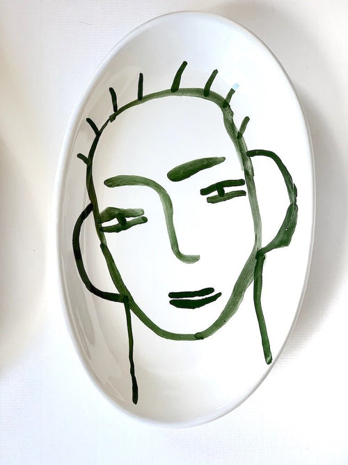 Small Oval Face Plate Green - The Voyage Dubai
