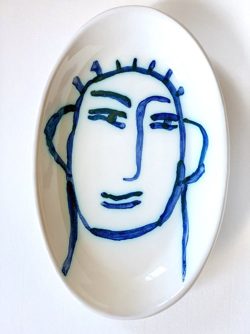 Small Oval Face Plate Light Blue - The Voyage Dubai