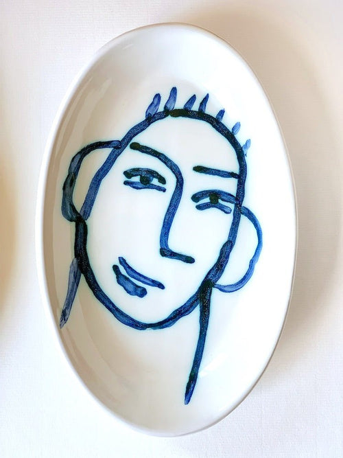 Small Oval Face Plate Light Blue - The Voyage Dubai