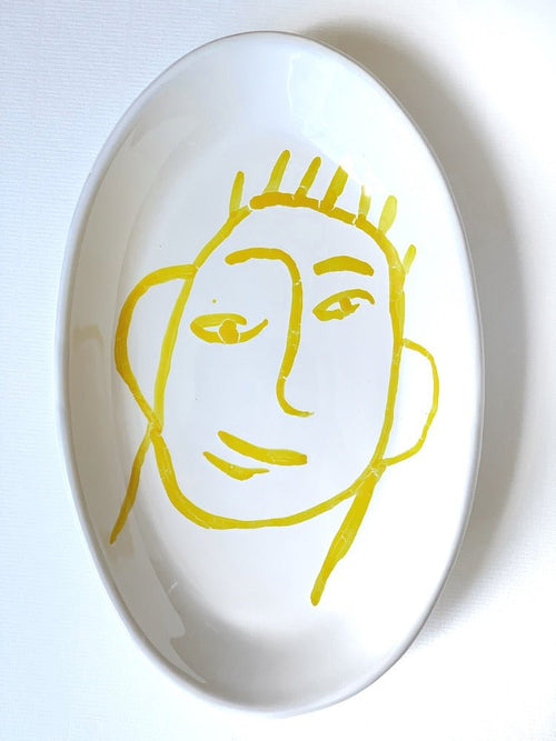 Small Oval Face Plate Yellow - The Voyage Dubai