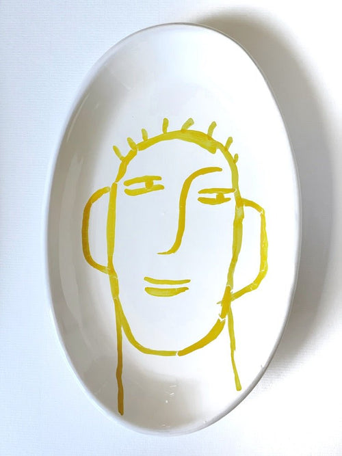 Small Oval Face Plate Yellow - The Voyage Dubai